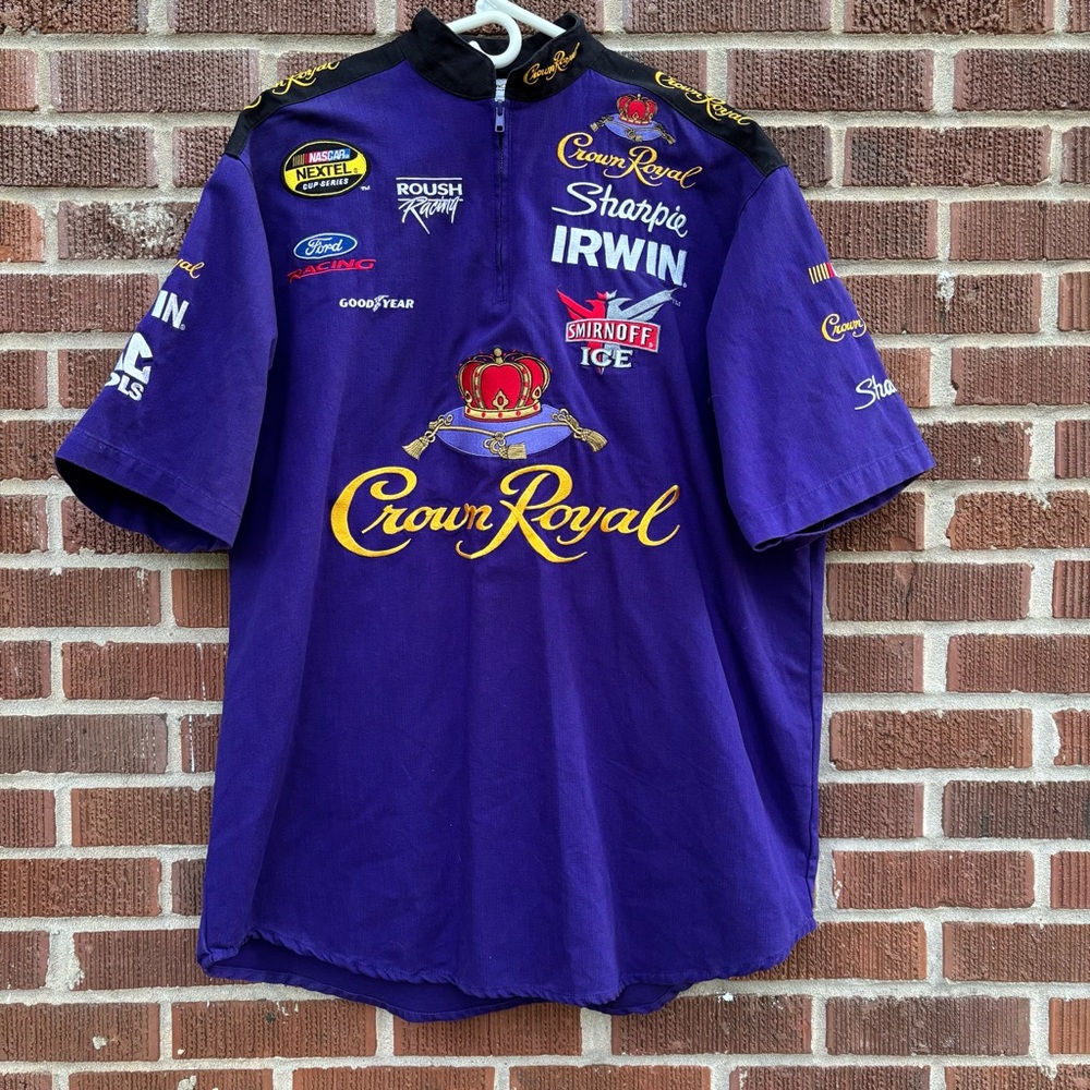 Irwin Crown Royal NASCAR Cup Series Team Caliber 3/4 Zip Racing Shirt XL